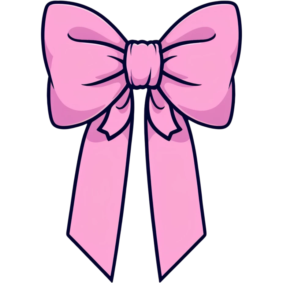 pink gothic bow emoji