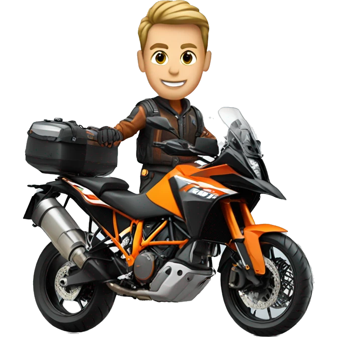 Adventures biker on a KTM 1190 Adventure R emoji