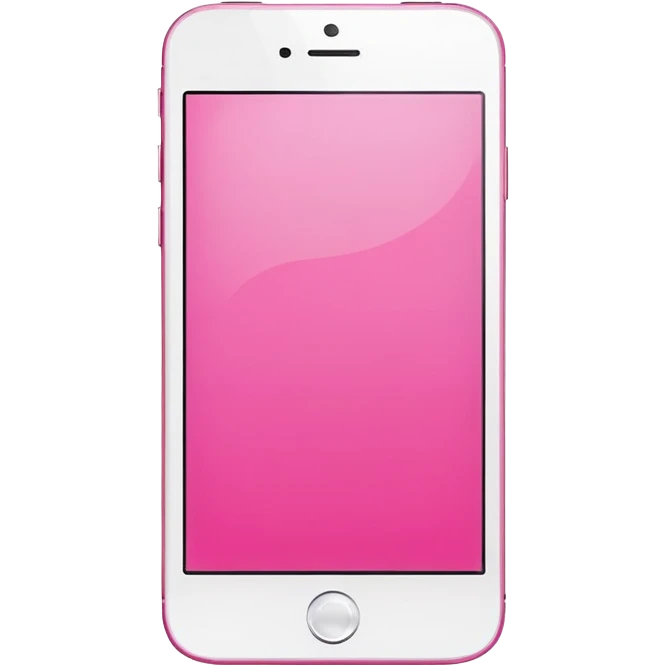 Pink Smart Phone, Blank Screen emoji