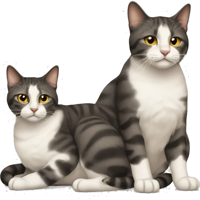 Two cats emoji