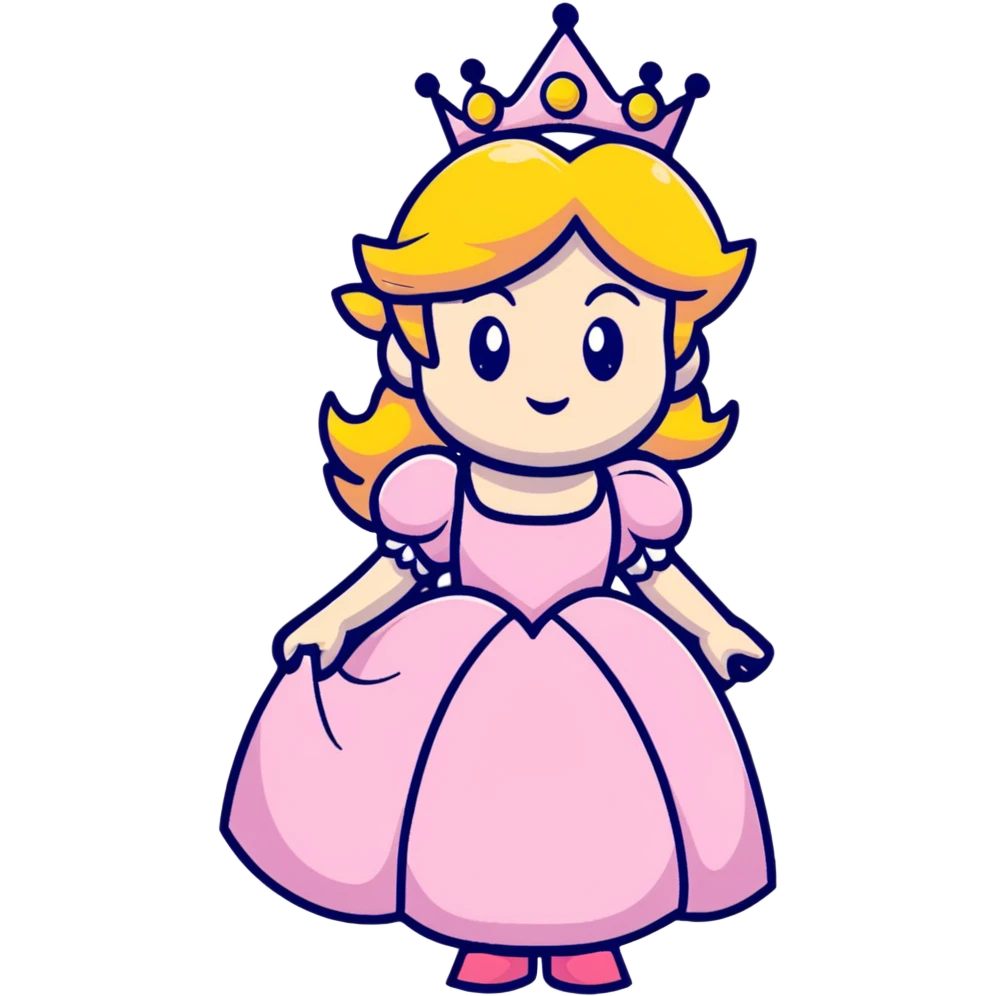 Princess Peach from Mario Bros emoji