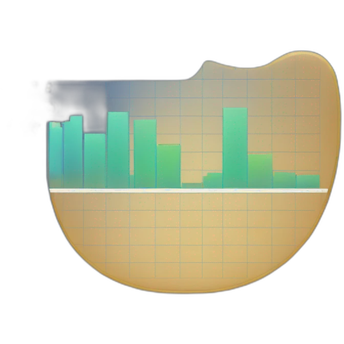 A screen with charts and stars emoji
