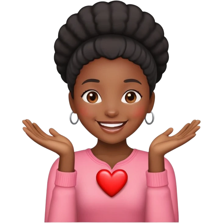 Black girl heart emoji