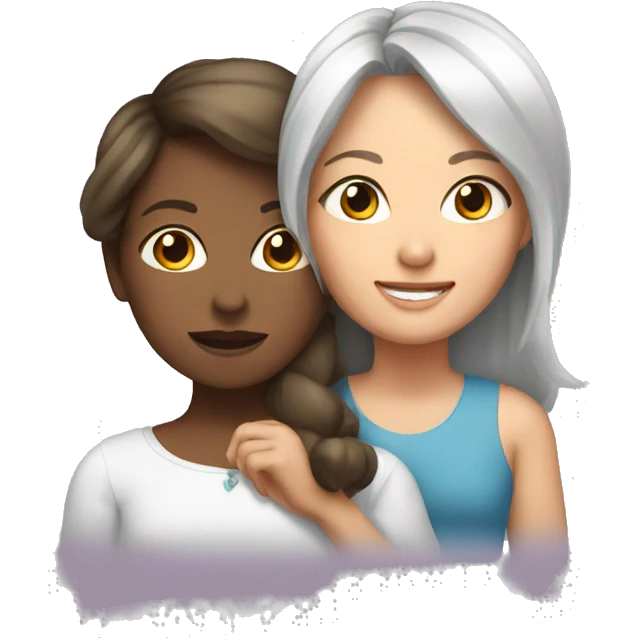 Mom and girl  emoji