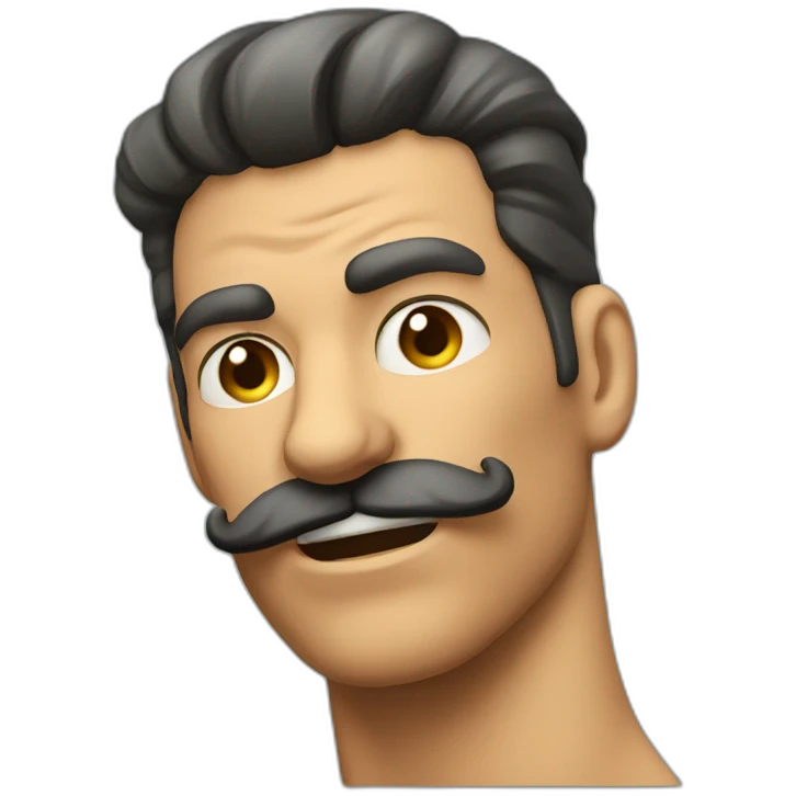 Muscle mustache expressive Cuban man emoji