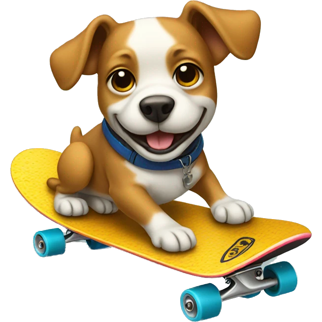 Dog riding a skateboard  emoji