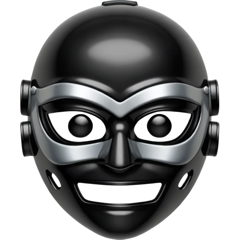 Masque noir de gardien de hockey emoji