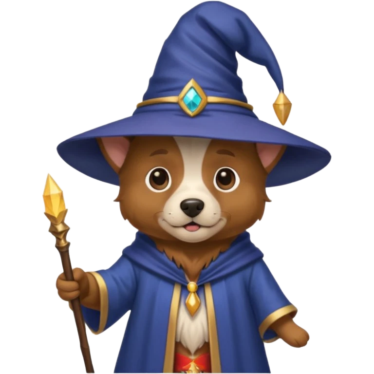 Dog wizard emoji