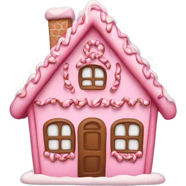 pink gingerbread house emoji