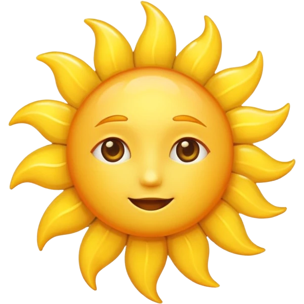 Sun, no face emoji