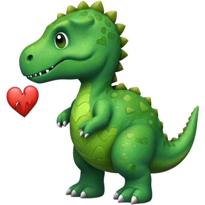 dinosaur with a broken heart emoji
