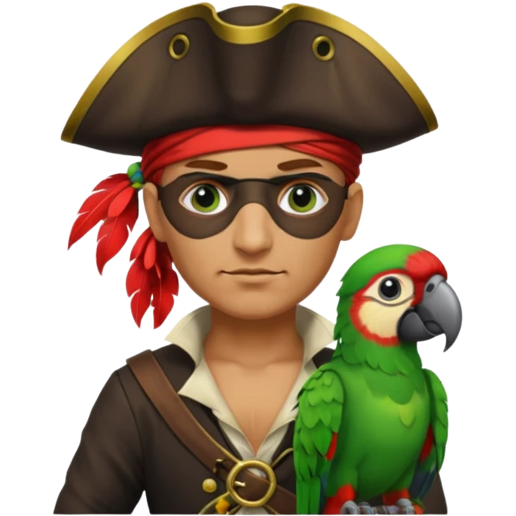 pirate and parrot emoji