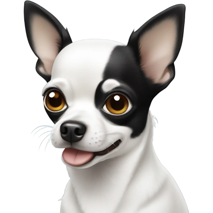 black and white chihuahua emoji