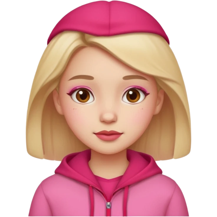 Lil tint girl pink and red emoji