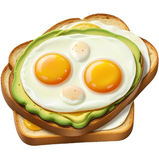 avocado toast with an egg on it emoji