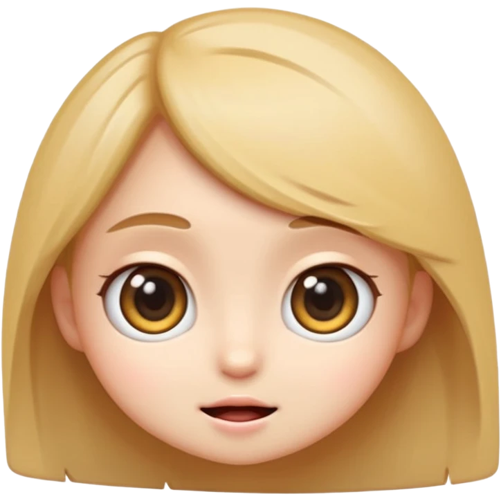 cute emoji, chibi cartoon style, big expressive eyes, soft lighting, smooth gradients, clean outlines, semi-realistic digital illustration, modern tech vibe, high detail, sticker style, transparent background emoji