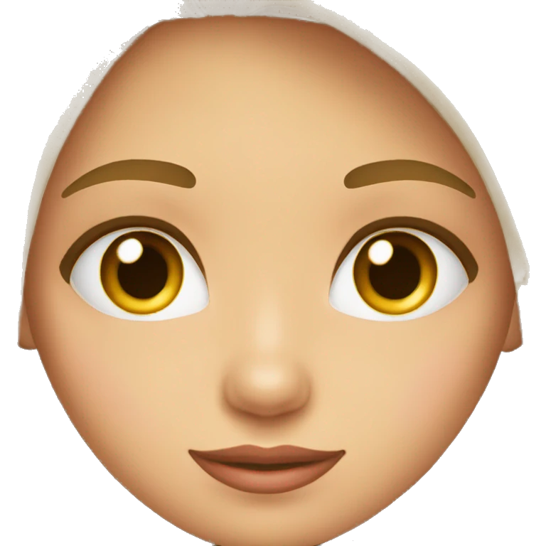 niña pelo largo ojos cafes emoji
