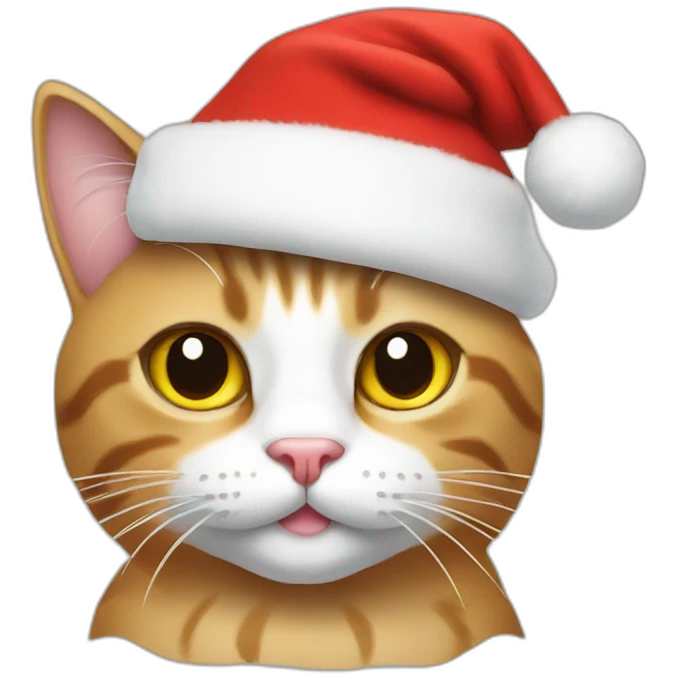 cat with Santa hat emoji