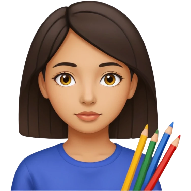 the girl draws connections between people emoji