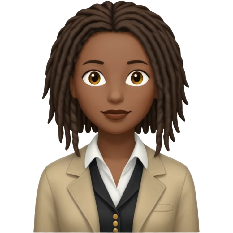 white woman brunette with short hair feminine clothes. And black woman with long dread locks with more masculine clothes emoji