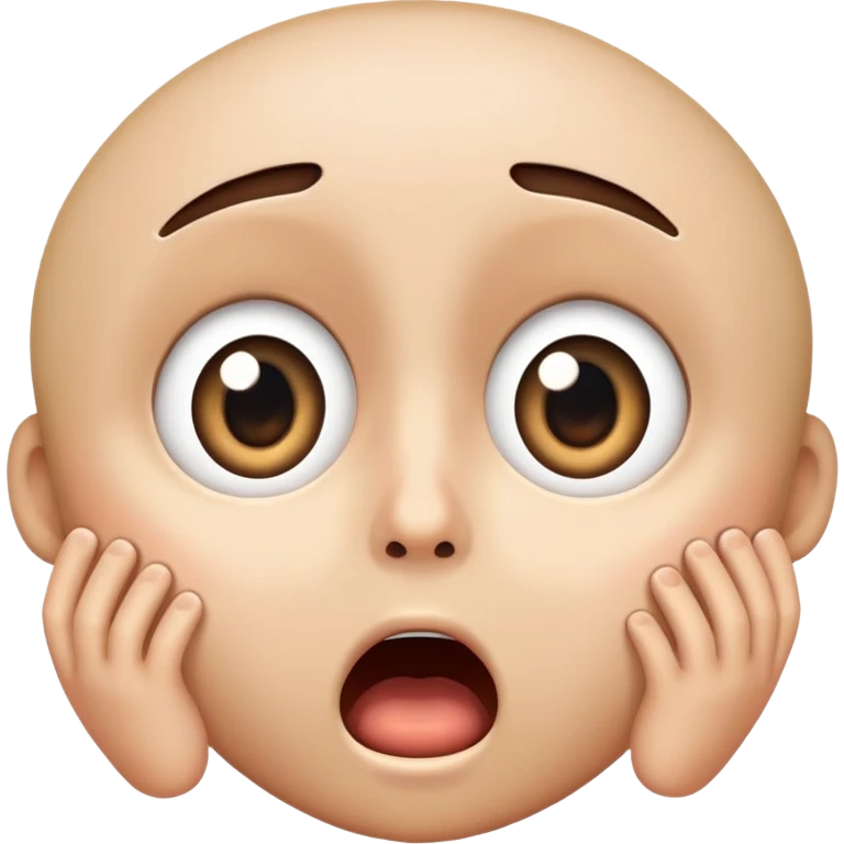 shocked face with wide open eyes and open mouth emoji