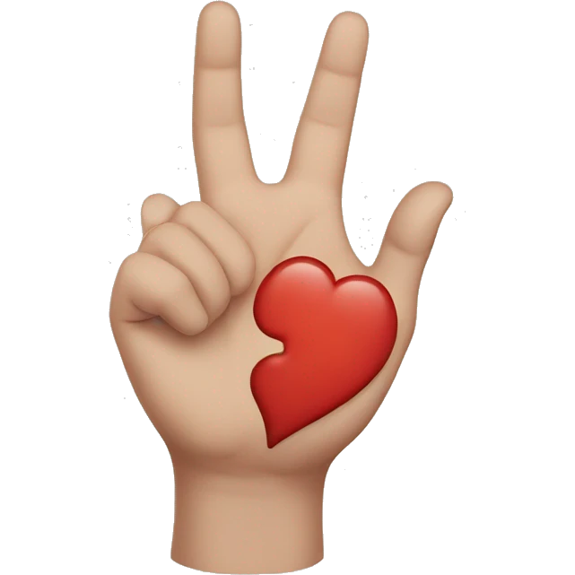 Half hand heart emoji