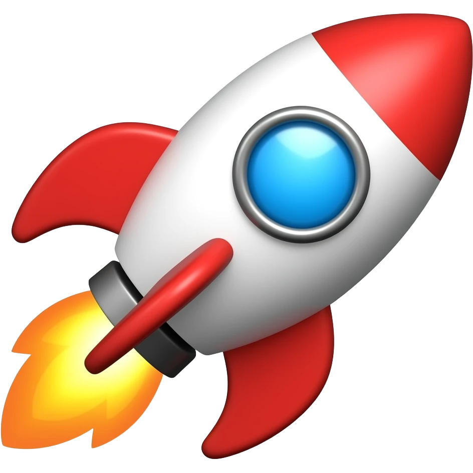 Toy rocket ship emoji