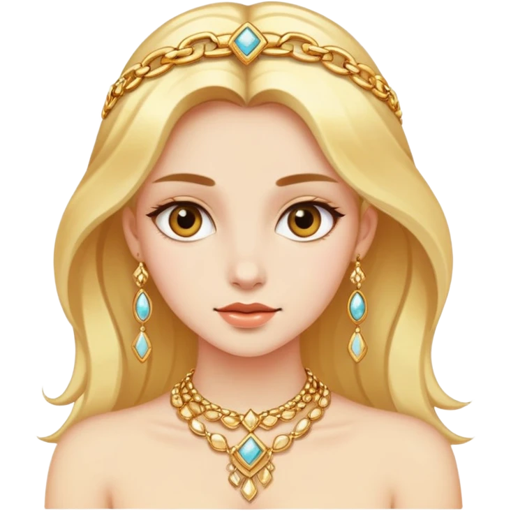 girl with a lot of gold jewelry  emoji