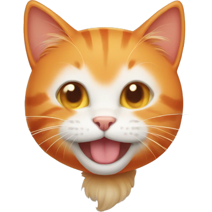 Orange cat winking emoji