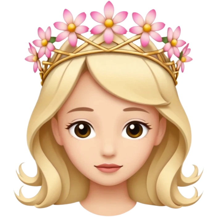 flower tiara emoji