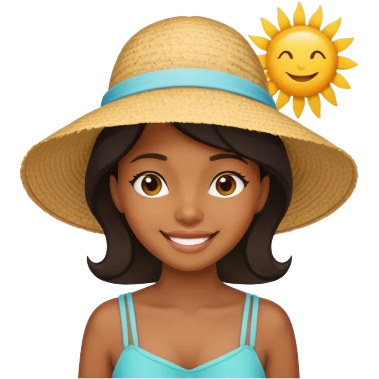 Black girl on vacation  emoji
