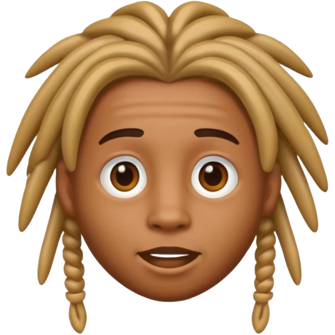 Caramel skin  Animoji young male with straight dreads  emoji