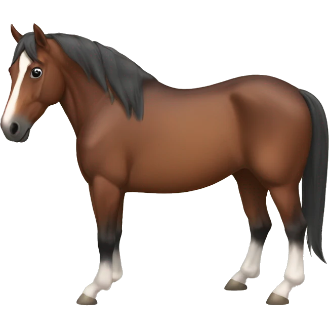 bay horse with blaze emoji