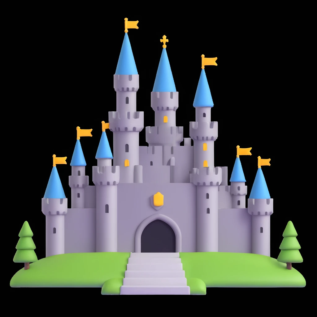 king and queen, castle background emoji