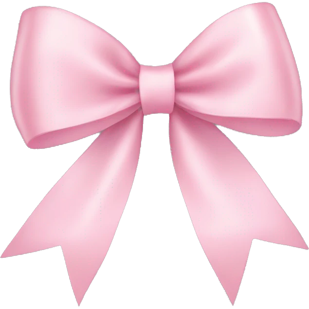 light pink ribbon bow emoji
