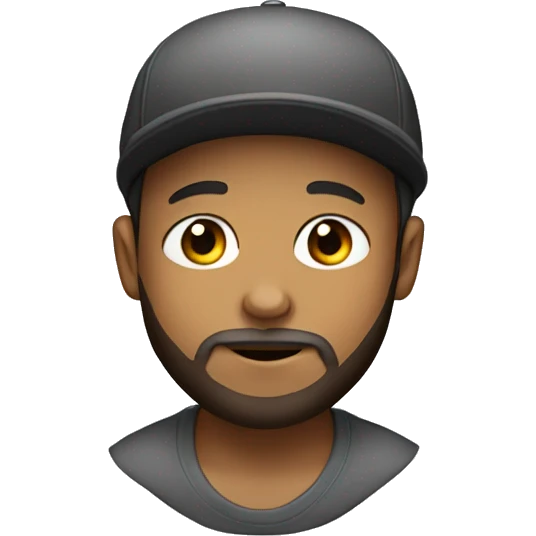 boy with beard on his cheeks and backwards cap emoji