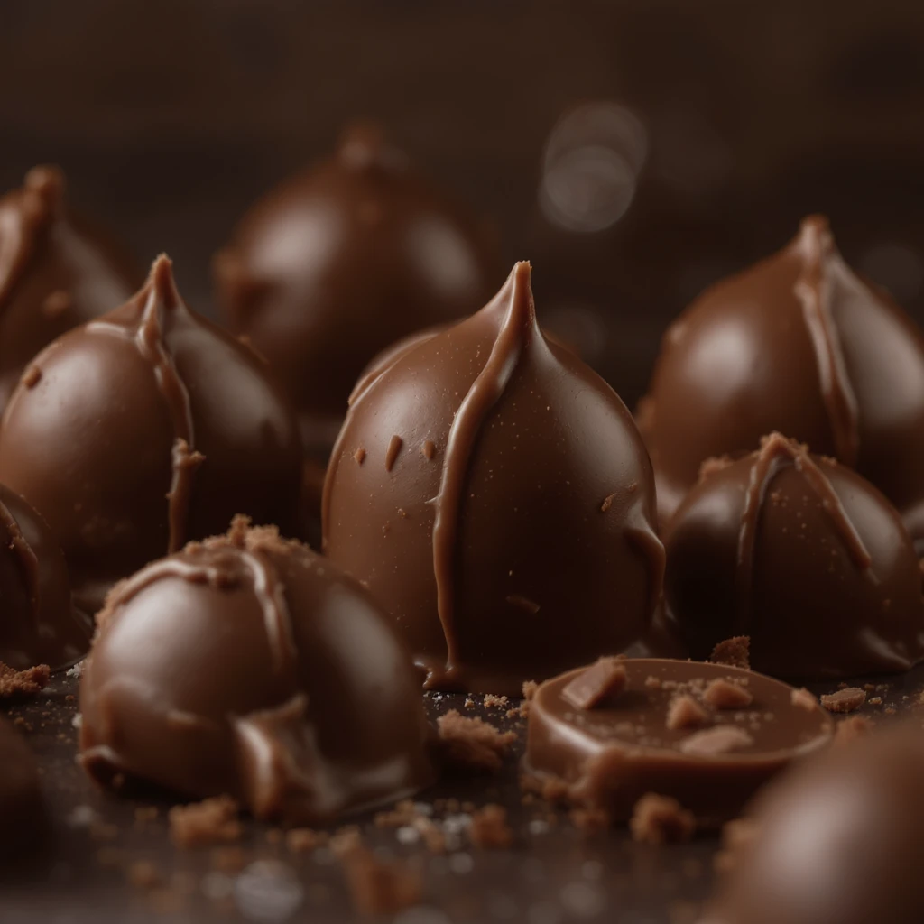 bombones, chocolate candies, realistic style emoji