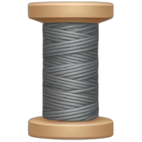 a spool of thread in gray color emoji