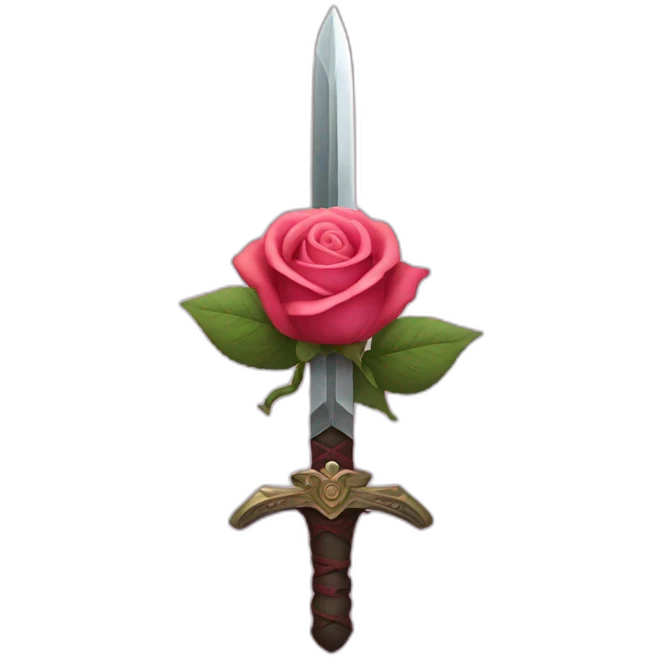 rose and sword crossed emoji