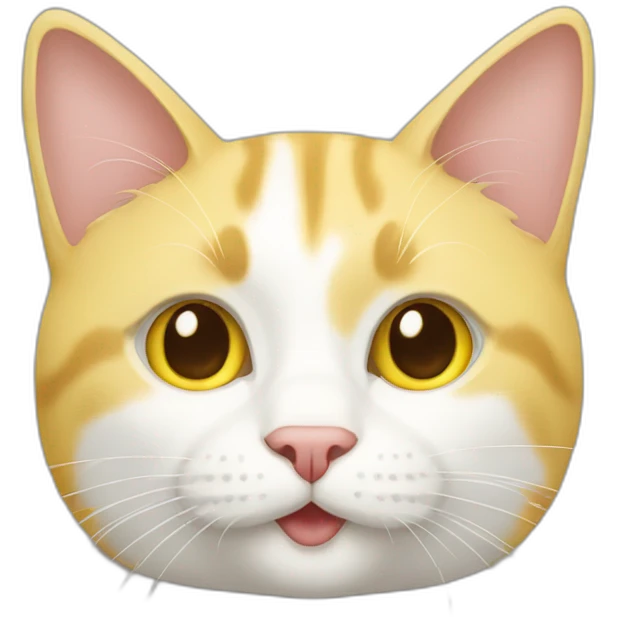 yellow and white cat emoji