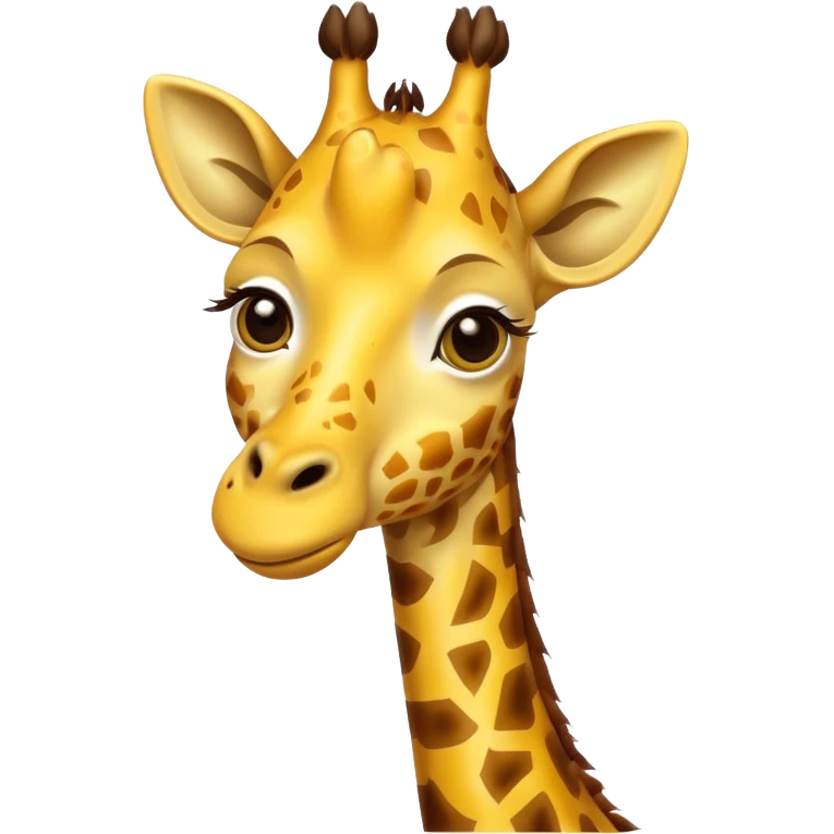 Giraffe with love heart eyes emoji