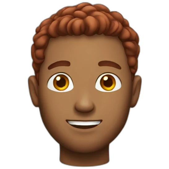 Brown Guy with red hair emoji