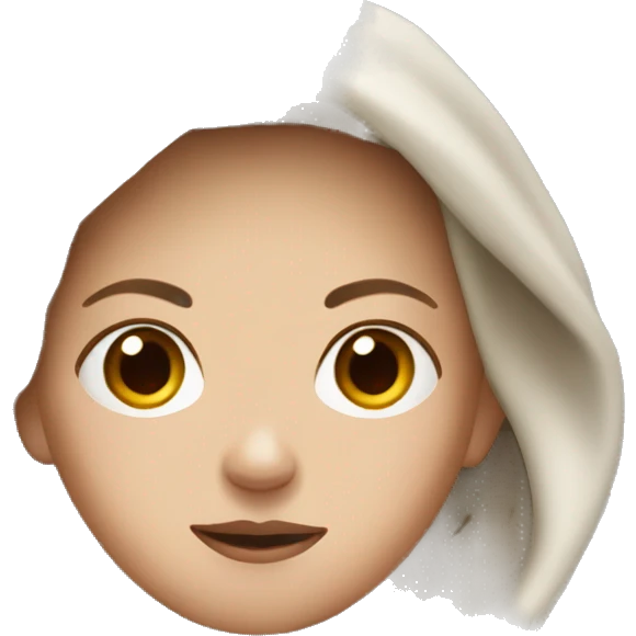 white woman with cold face and blanket emoji
