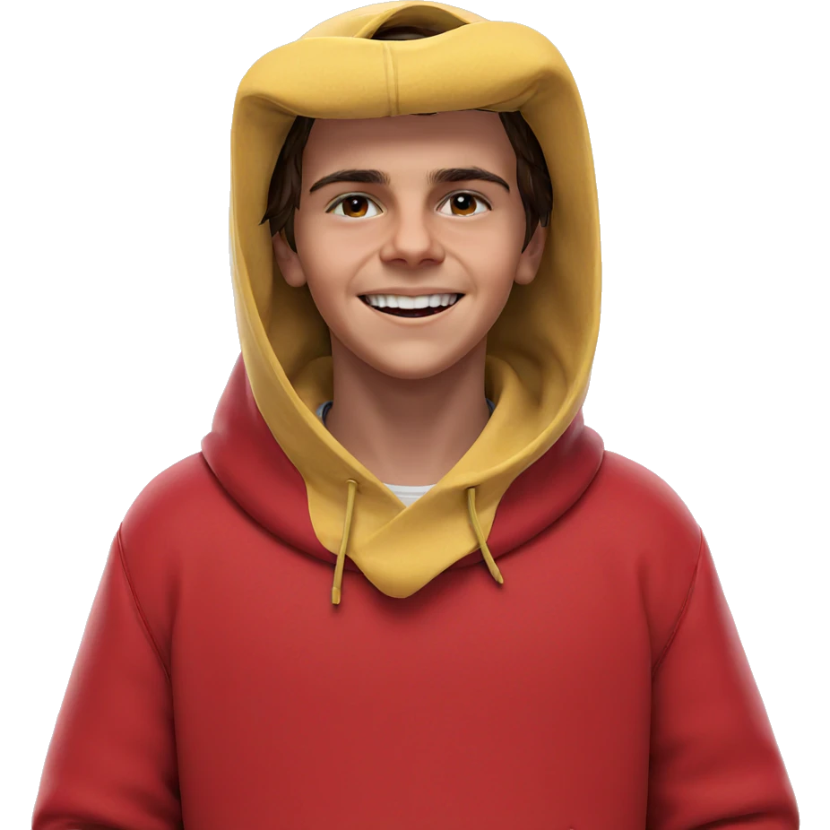 smiling boy in hood emoji