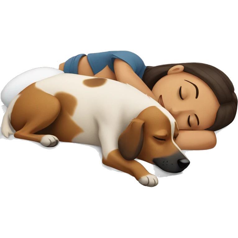 Sleeping with dog  emoji