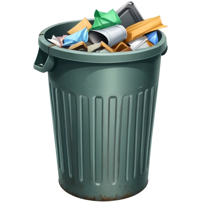 Ugly trash can emoji