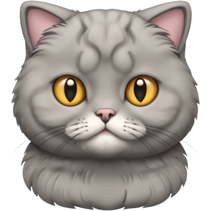 scottish fold cat grey emoji