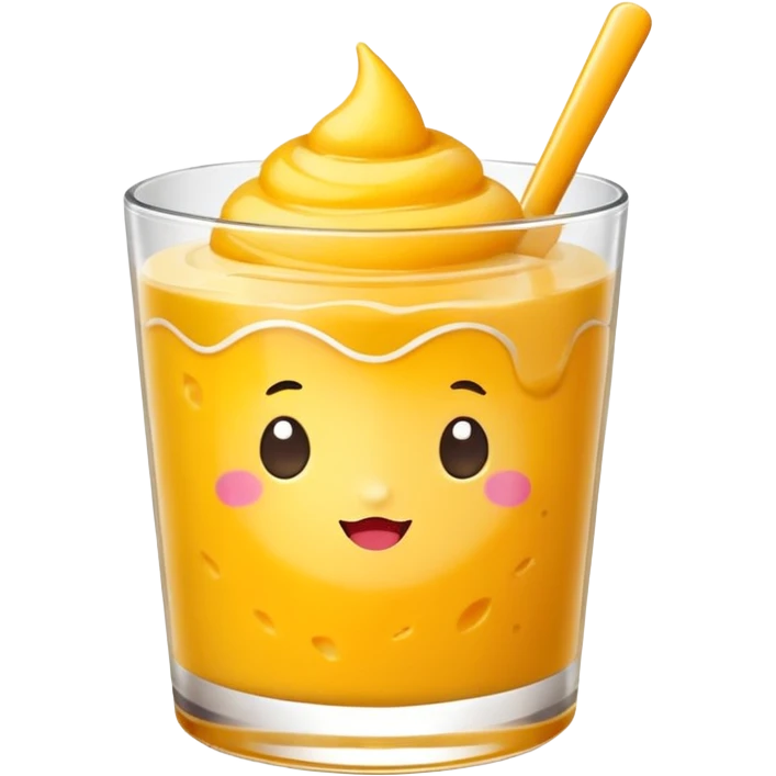 mango sago dessert, appetizing, cute, simple emoji