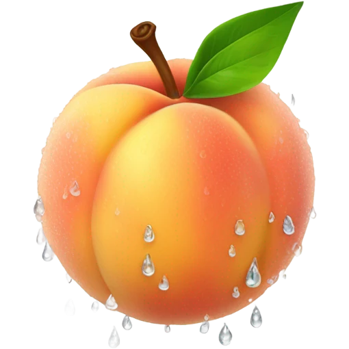 Wet peach emoji