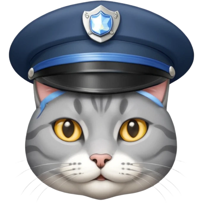 grey cat police emoji